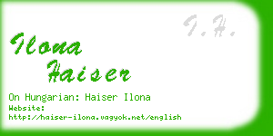 ilona haiser business card